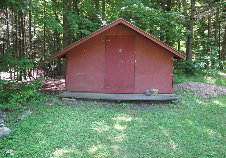 Exterior view of a summer cabin